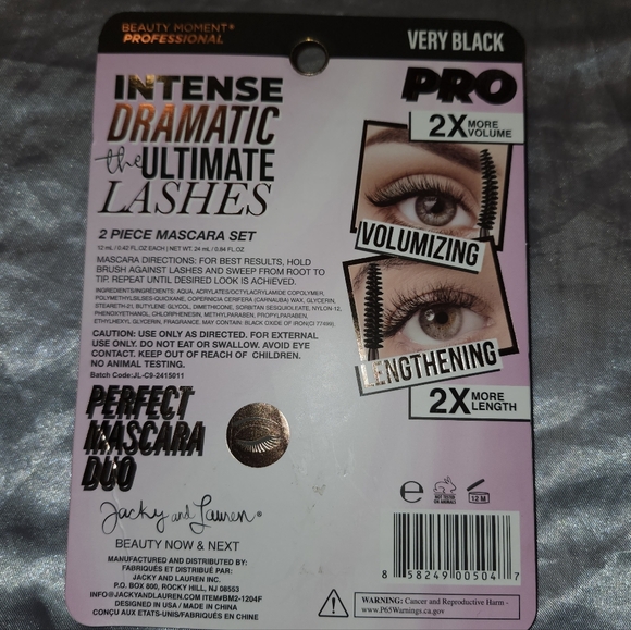 NWT MASCARA 2-piece SET VERY BLACK, Volumizing And Lengthening - Picture 6 of 7